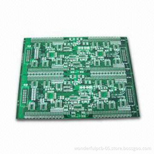 Emmersion silver pcb of 6 layer pcb with exposy material white silk screen, stencil for components